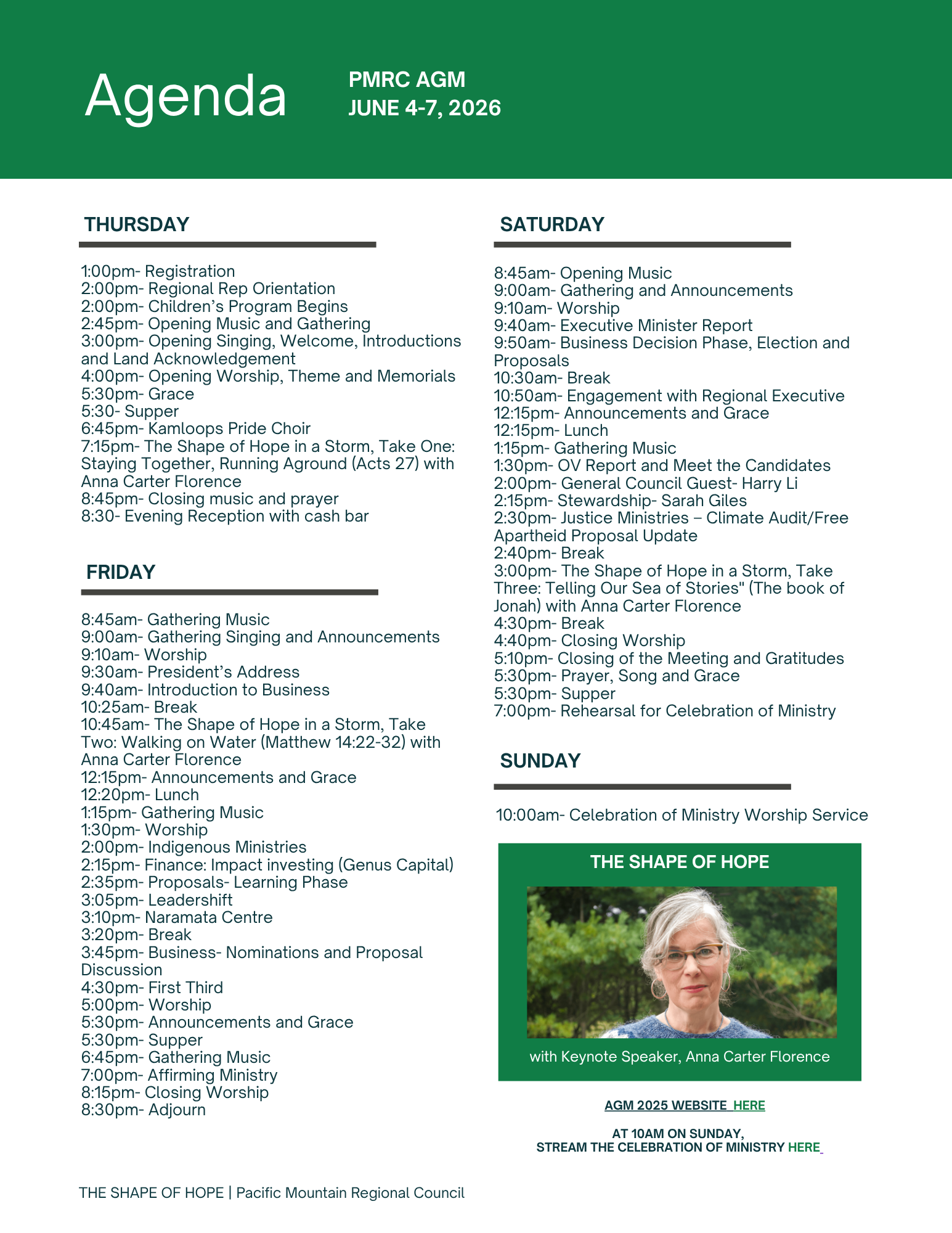 2026 agm agenda