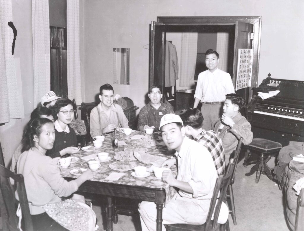 Painting crew, 1953<br><i>Chinese United Church (Vancouver, B.C.) fonds, item BCCA 2811.74</i>